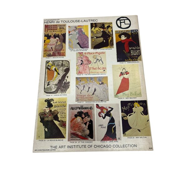 Henri De Toulouse-Lautrec Adult Coloring Book 1979 Art Institute of Chicago - Picture 2 of 8